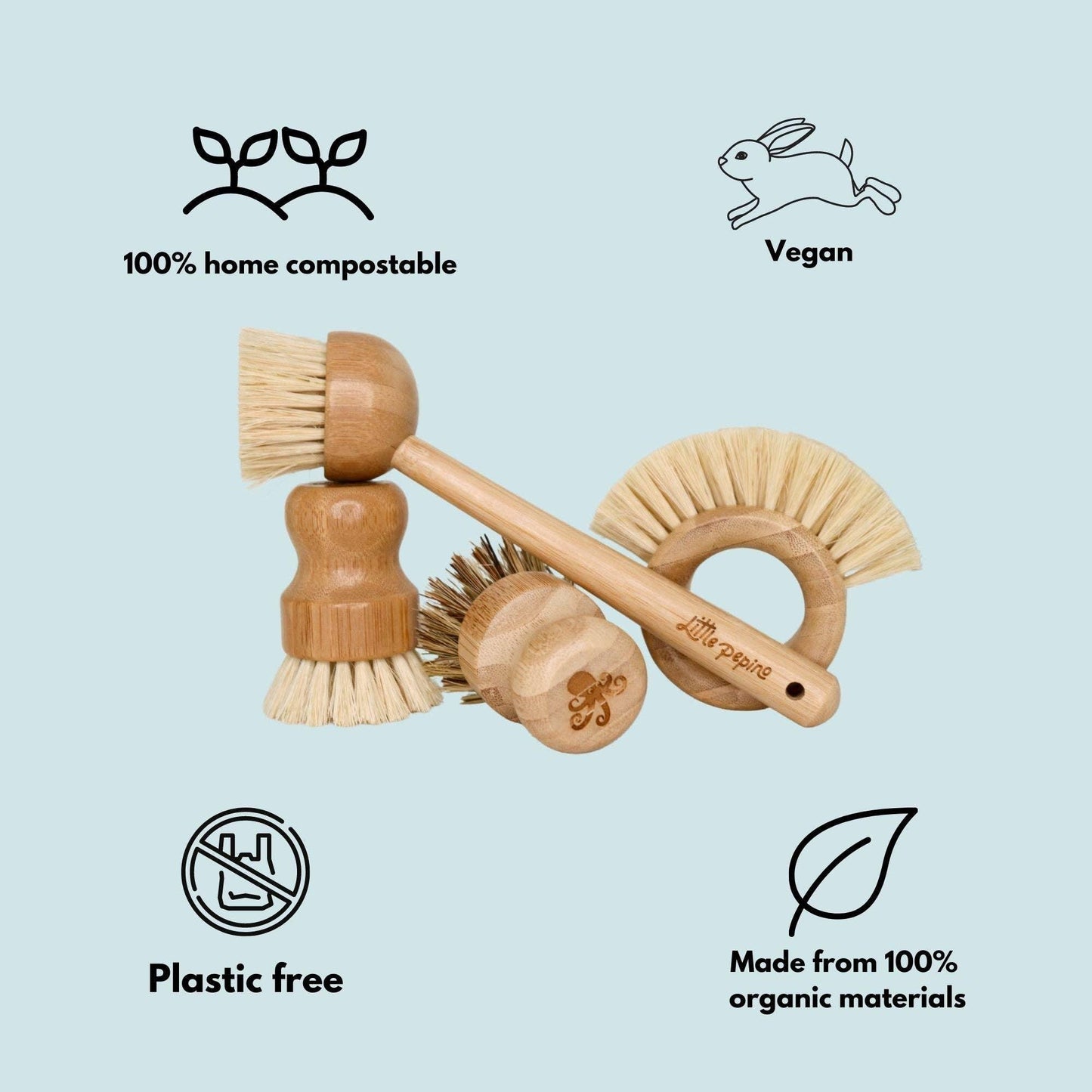 Round Bamboo Brush - Wildwood Eco