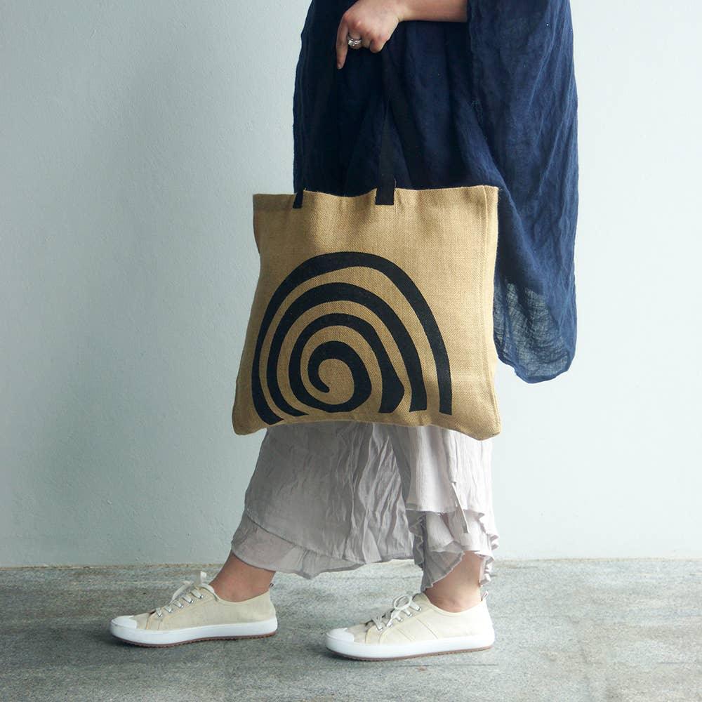 Natural Tote Bag: Spiral - Wildwood Eco